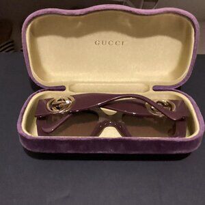 Gucci Oversized Purple Sunglasses